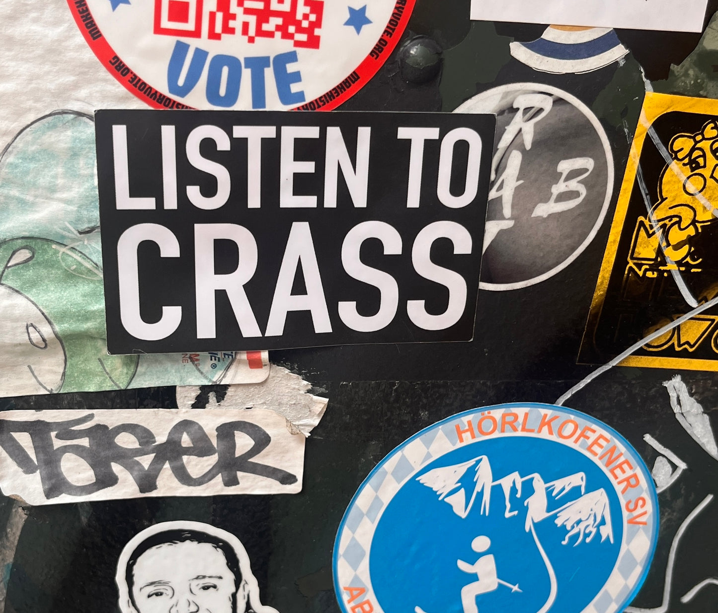 Listen To Crass - Sticker