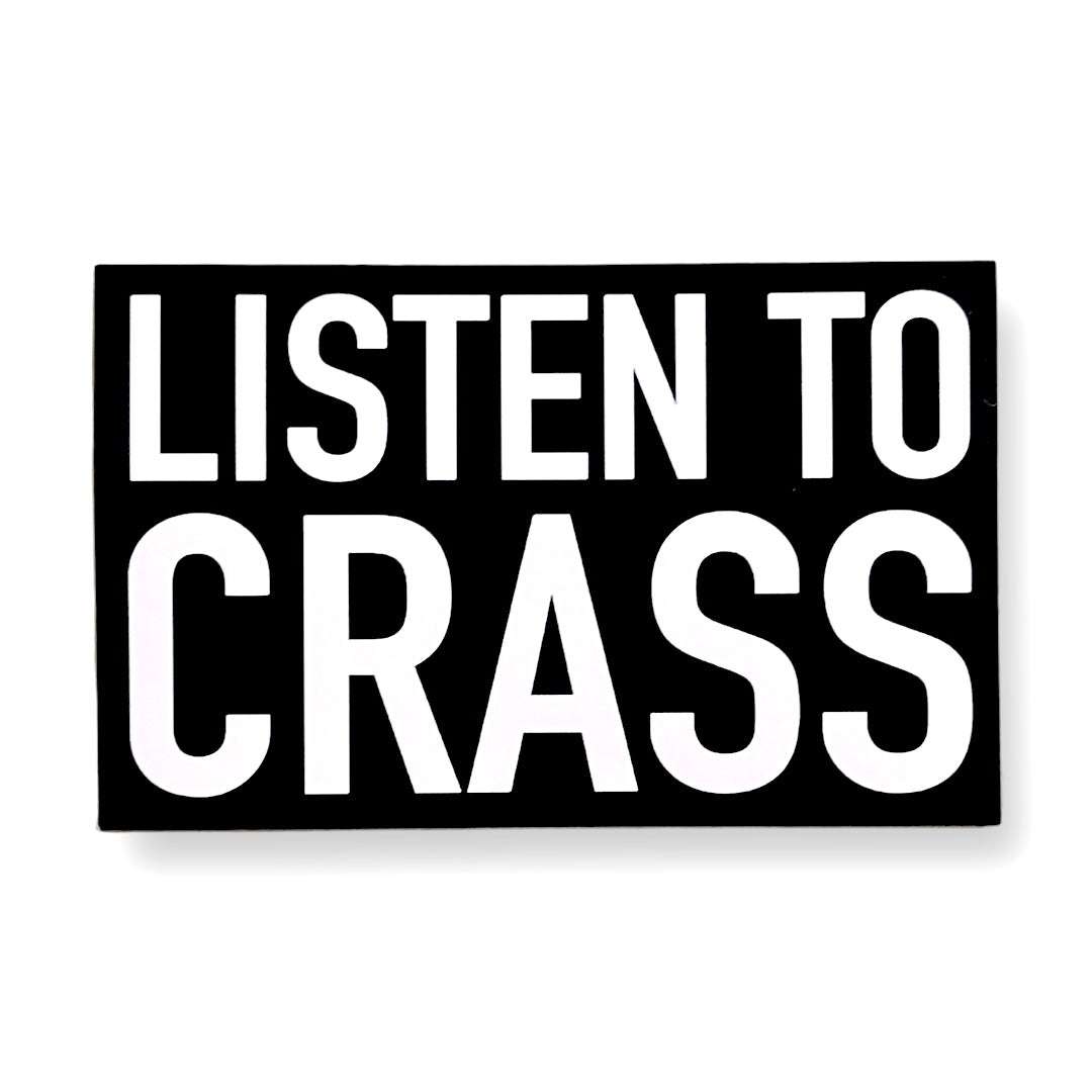 Listen To Crass - Sticker