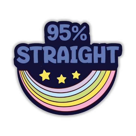 95% Straight - Sticker